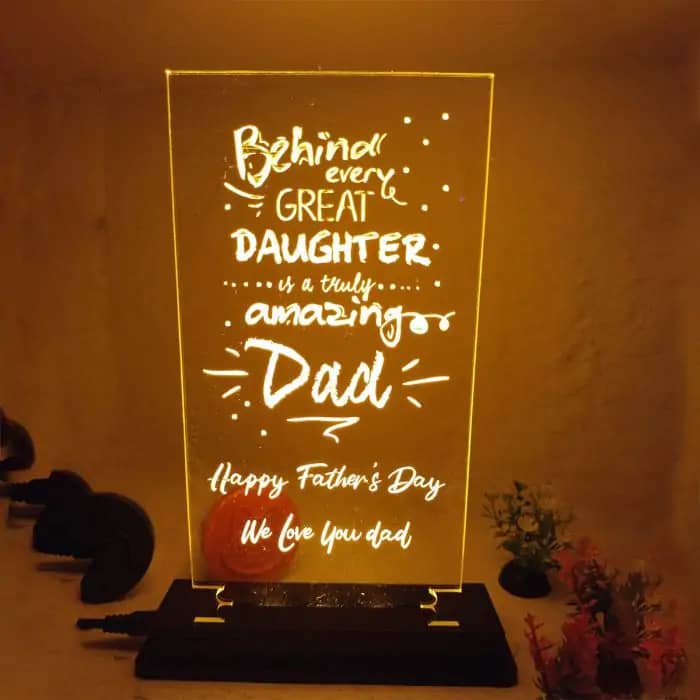 Amazing Dad 3D Engraved LED Illusion Lamp - Best gift for dad