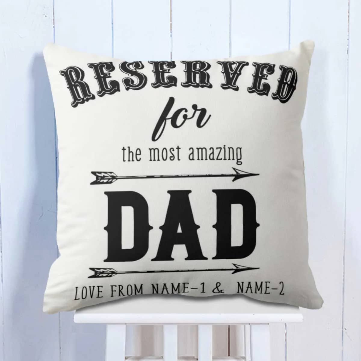 Personalised Best Dad Photo Cushion - Best Birthday Gift for Father