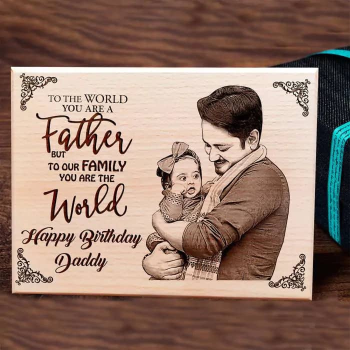Personalized Wooden Photo Frame - Best gift for dad