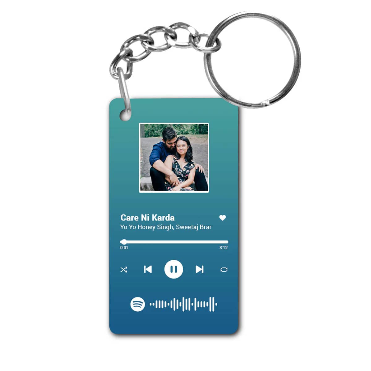 Personalised Spotify Keychain - Unique Rakhi Gifts for Sister